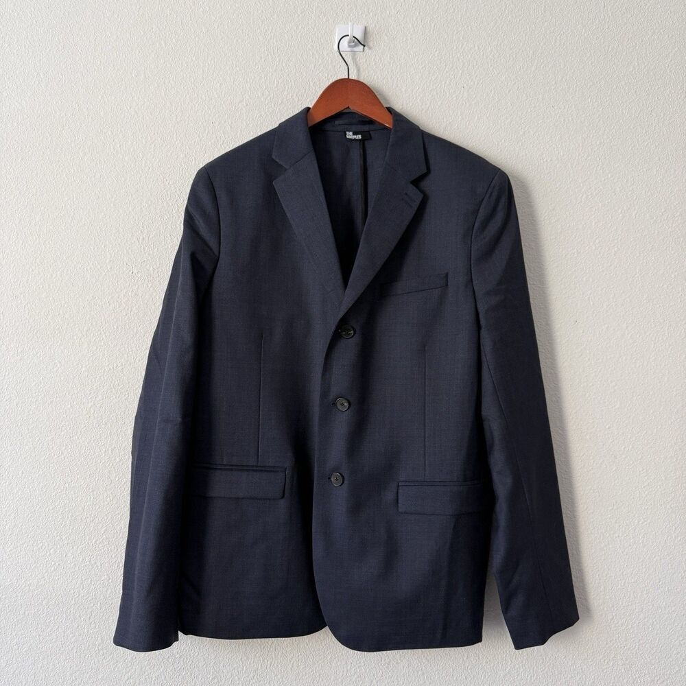 NEW The Kooples Wool Blazer Mens Size 52 Navy Blue Sport Coat Suit Jacket $570